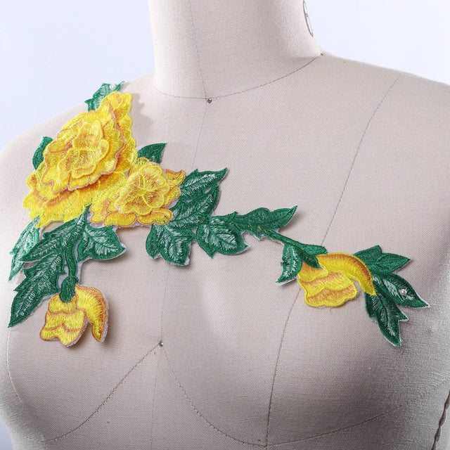 Embroidered Flower Applique Patch