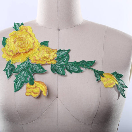 Embroidered Flower Applique Patch
