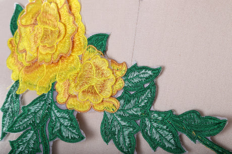 Embroidered Flower Applique Patch