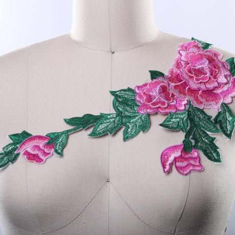 Embroidered Flower Applique Patch