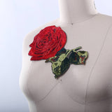 Flower Applique Red Embroidery Iron-On