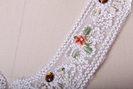 Ivory Lace Collar Applique