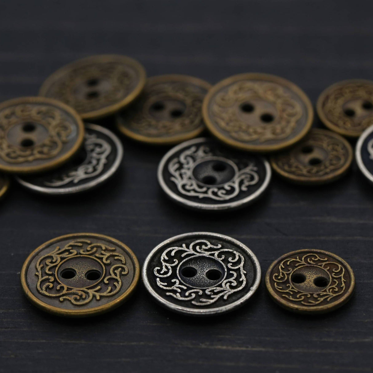 Western Metal Shirt Button 4-Pack