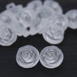 Rose Design Shank Button Clear 27mm