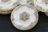 Plastic Beige Four-Hole Button