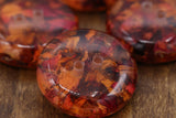Plastic Button Orange 40L Autumn Leaf