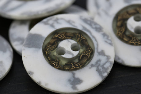 Marble Effect Plastic Button