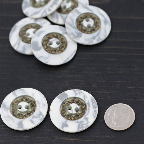 Marble Effect Plastic Button