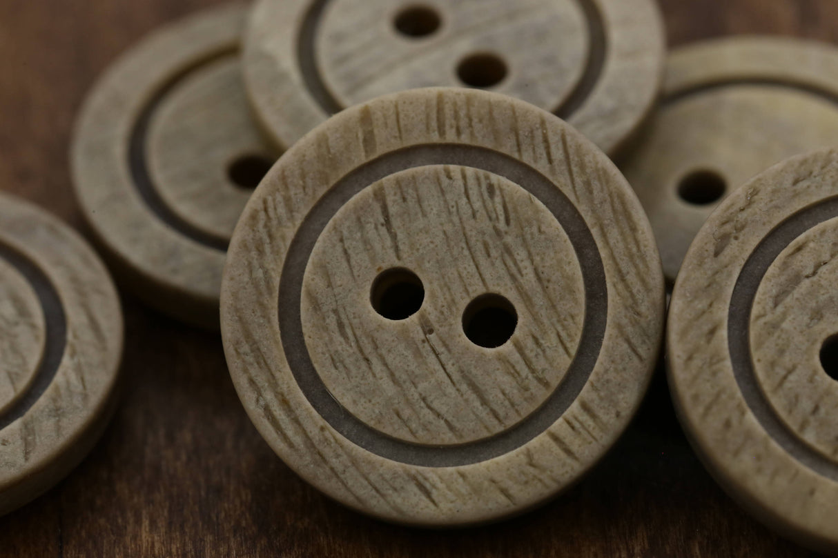 Plastic Button Taupe 18mm 2-Hole