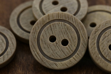Plastic Button Taupe 18mm 2-Hole