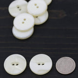 Plastic Button Ivory Glossy 32L 20mm