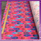 Stretch Rayon Feather Print Fabric Pink Fuchsia