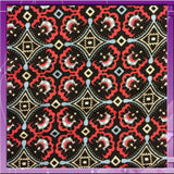 Rayon Challis Print Fabric Red Black