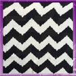 Rayon Chally Chevron Off White and Black Fabric