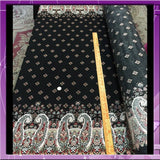 Rayon Challis Black Pink Paisley
