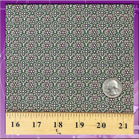 Rayon Challis Light Green Floral