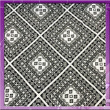 Rayon Challis Black and White Squares