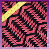 Rayon Challis Geometric Pink and Blue