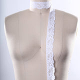 Stretch Lace Trim White 1 Inch