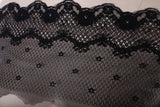 Lace Trim Black Polyester 6 Inch Scallop