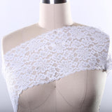 Stretch Lace Trim White 6.25" Wide