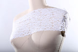Stretch Lace Trim White 6.25" Wide