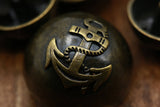 Nautical Metal Shank Button Bronze