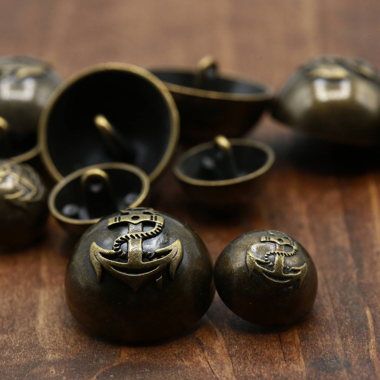 Nautical Metal Shank Button Bronze