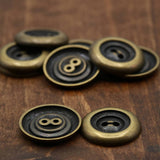 Bronze Metal Two-Hole Button 36L