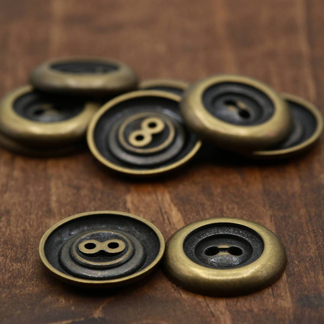 Bronze Metal Two-Hole Button 36L