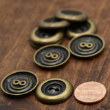 Bronze Metal Two-Hole Button 36L