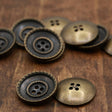 Brass Basket Weaver Metal Button 36L