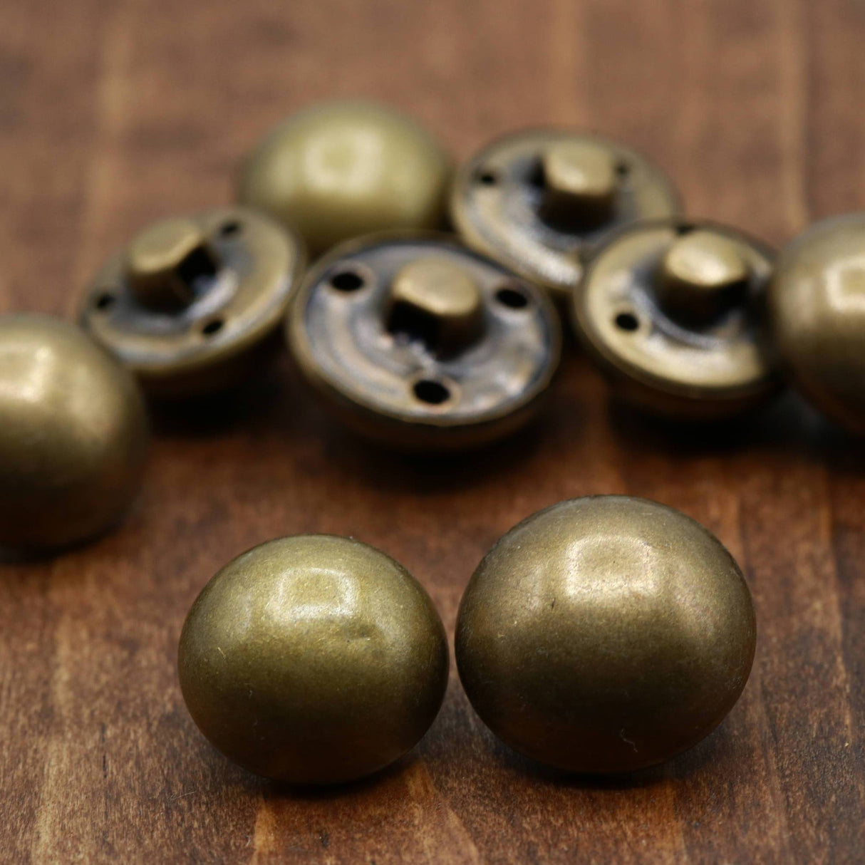 Gunmetal Semi-Sphere Shank Button