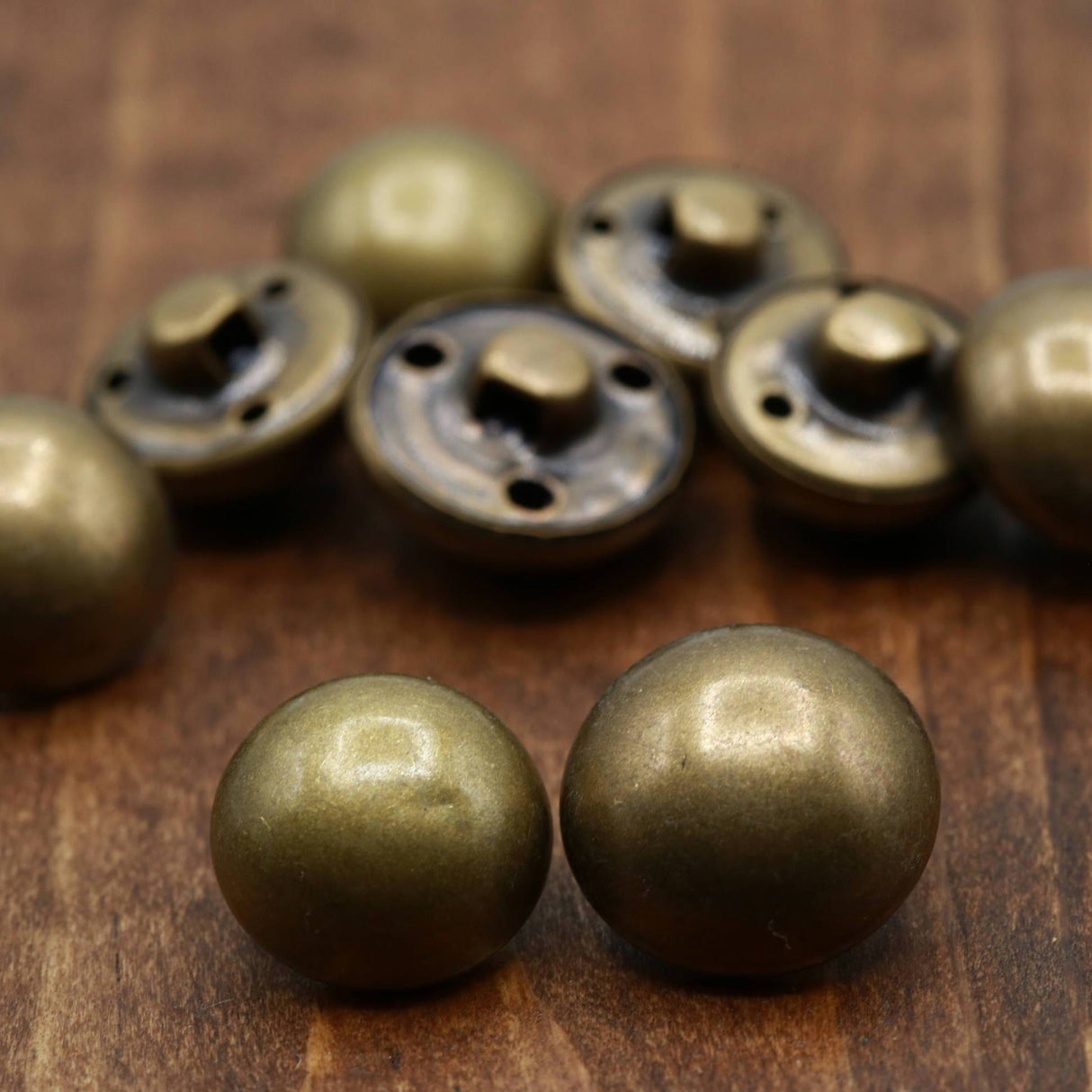 Metal Shank Button Bronze Dome