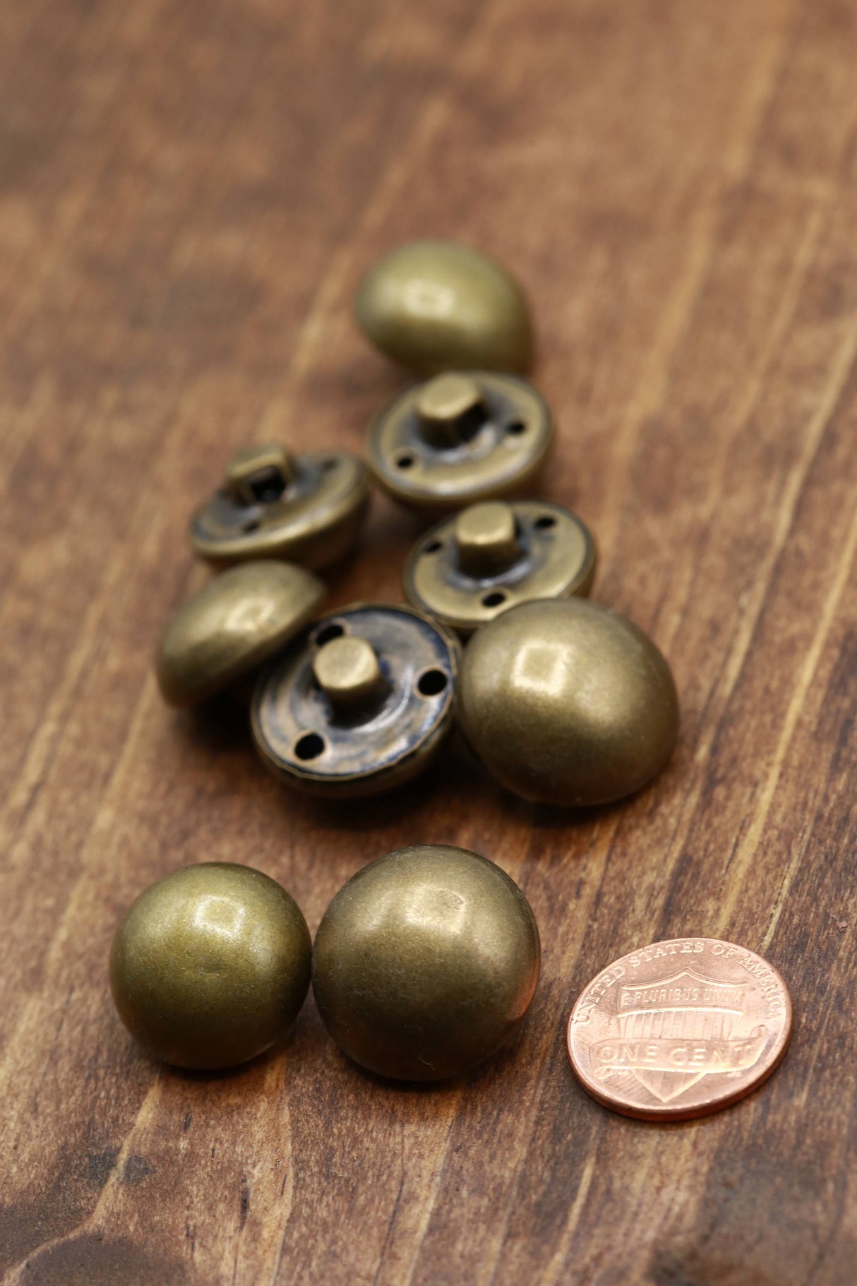 Metal Shank Button Bronze Dome