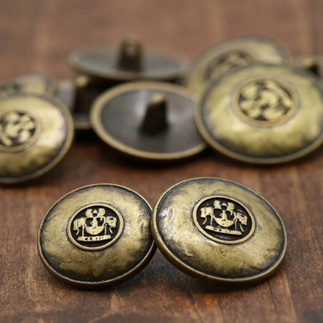 Shank Button Antique Bronze Metal