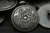 Flower Design Gunmetal Button 30L 19mm