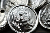 Shank Button Silver Aluminum Bald Eagle 36L