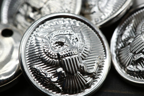 Shank Button Silver Aluminum Bald Eagle 36L
