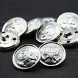 Shank Button Silver Aluminum Bald Eagle 36L