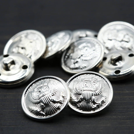 Shank Button Silver Aluminum Bald Eagle 36L