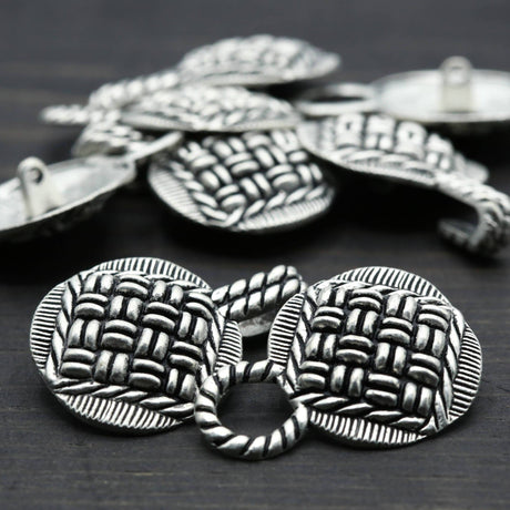 Closure Button Rope Design Metal 18mm
