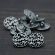 Shank Button Gunmetal Charcoal 24L 15mm
