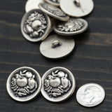 Silver Fruit Design Metal Button 36L