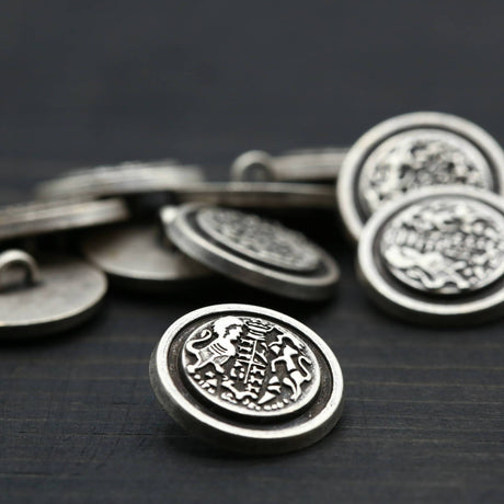 Silver Shank Button 24L 15mm