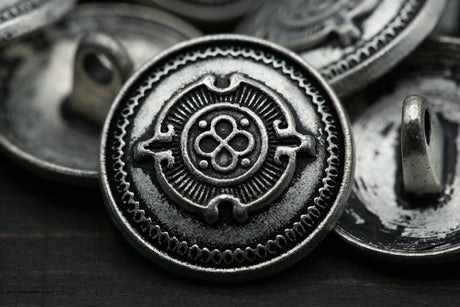 Silver Metal Shank Button 32L 20mm