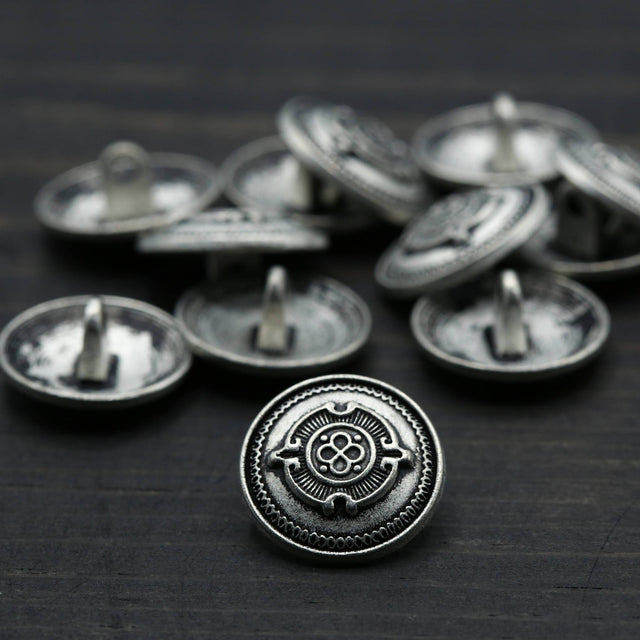 Silver Metal Shank Button 32L 20mm