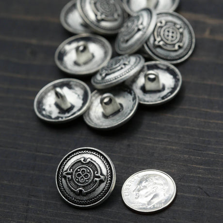 Silver Metal Shank Button 32L 20mm