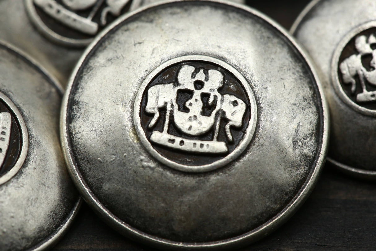 Silver Metal Shank Button