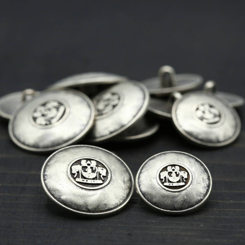 Silver Metal Shank Button